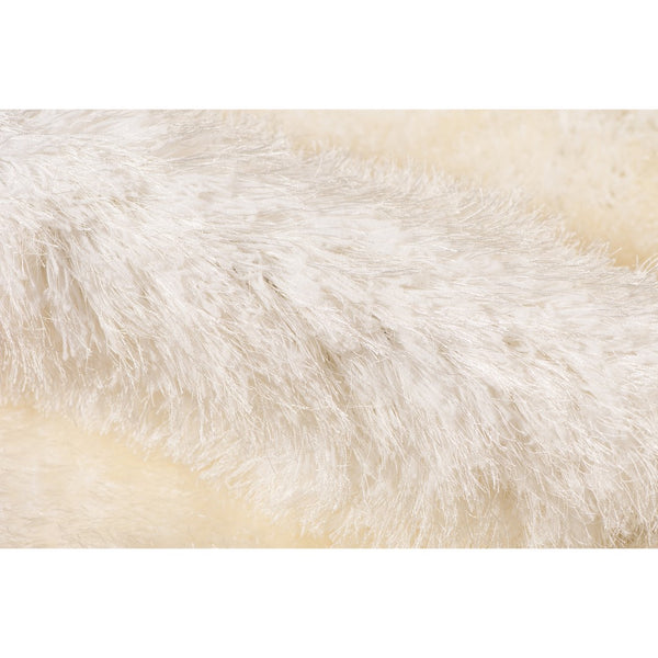 AMER Rugs Metro MET-12 Shag Solid Transitional Area Rug Cream 7'6" x 9'6"