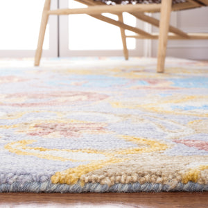 Safavieh Metro 250 Hand Tufted Pile Content: 100% Wool Rug Grey / Yellow Pile Content: 100% Wool MET250F-5