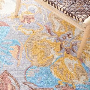 Safavieh Metro 250 Hand Tufted Pile Content: 100% Wool Rug Grey / Yellow Pile Content: 100% Wool MET250F-5