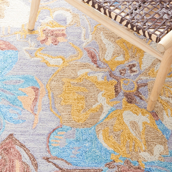 Safavieh Metro 250 Hand Tufted Pile Content: 100% Wool Rug Grey / Yellow Pile Content: 100% Wool MET250F-5