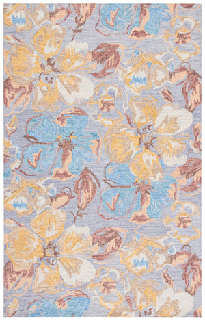 Safavieh Metro 250 Hand Tufted Pile Content: 100% Wool Rug Grey / Yellow Pile Content: 100% Wool MET250F-5