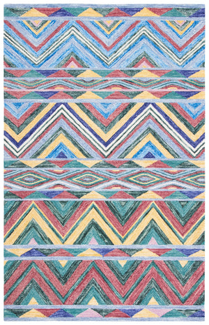 Safavieh Metro 251 Hand Tufted Pile Content: 100% Wool Rug Red / Blue Pile Content: 100% Wool MET251Q-5