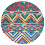 Safavieh Metro 251 Hand Tufted Pile Content: 100% Wool Rug Red / Blue Pile Content: 100% Wool MET251Q-6R
