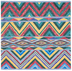 Safavieh Metro 251 Hand Tufted Pile Content: 100% Wool Rug Red / Blue Pile Content: 100% Wool MET251Q-6SQ