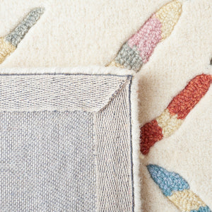 Safavieh Metro 252 Hand Tufted Pile Content: 100% Wool Rug Ivory / Blue Pile Content: 100% Wool MET252A-5