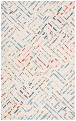 Safavieh Metro 252 Hand Tufted Pile Content: 100% Wool Rug Ivory / Blue Pile Content: 100% Wool MET252A-5