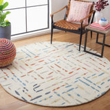 Safavieh Metro 252 Hand Tufted Pile Content: 100% Wool Rug Ivory / Blue Pile Content: 100% Wool MET252A-6R