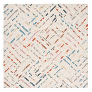 Safavieh Metro 252 Hand Tufted Pile Content: 100% Wool Rug Ivory / Blue Pile Content: 100% Wool MET252A-6SQ