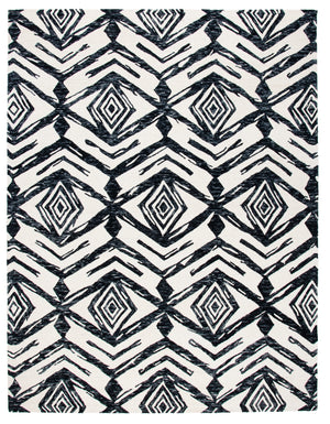 Safavieh Metro 402 Handtufted 100% Wool Rug Black / Ivory MET402Z-8