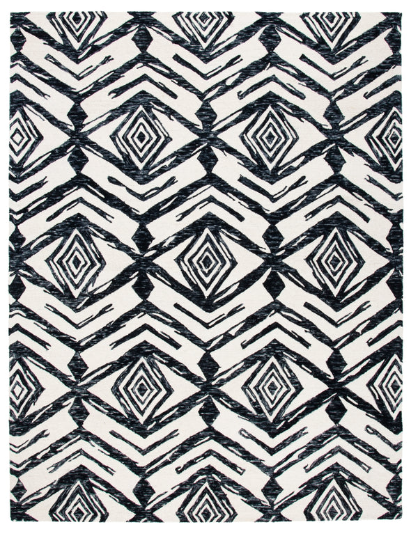 Safavieh Metro 402 Handtufted 100% Wool Rug Black / Ivory MET402Z-8