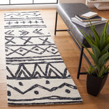 Safavieh Metro 402 Handtufted 100% Wool Rug Black / Ivory MET403Z-29