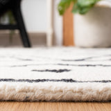 Safavieh Metro 402 Handtufted 100% Wool Rug Black / Ivory MET403Z-5