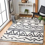 Safavieh Metro 402 Handtufted 100% Wool Rug Black / Ivory MET403Z-3