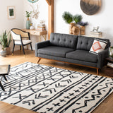 Safavieh Metro 402 Handtufted 100% Wool Rug Black / Ivory MET403Z-8