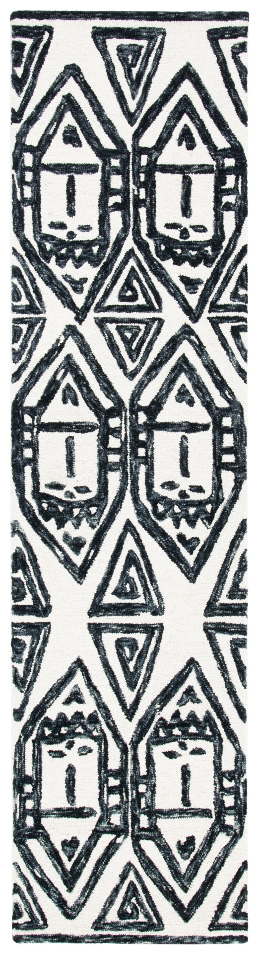 Safavieh Metro 404 Handtufted 100% Wool Rug Black / Ivory MET404Z-29