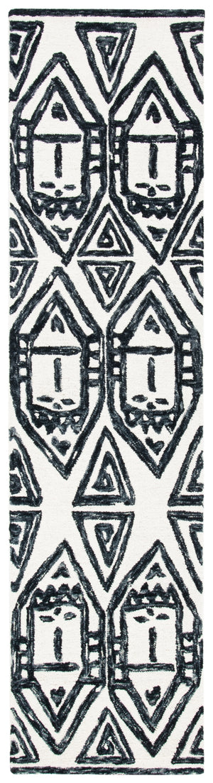 Safavieh Metro 404 Handtufted 100% Wool Rug Black / Ivory MET404Z-29