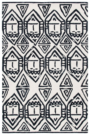 Safavieh Metro 404 Handtufted 100% Wool Rug Black / Ivory MET404Z-3