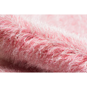 AMER Rugs Metro MET-44 Shag Solid Transitional Area Rug Pink 7'6" x 9'6"