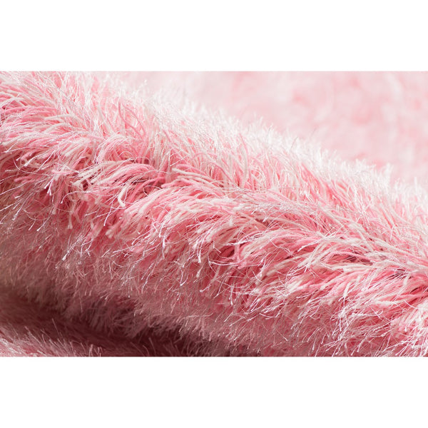 AMER Rugs Metro MET-44 Shag Solid Transitional Area Rug Pink 7'6" x 9'6"
