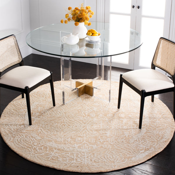 Safavieh Metro 905 Hand Tufted 100% Wool Pile Rug Gold / Ivory 100% Wool Pile MET905D-6R