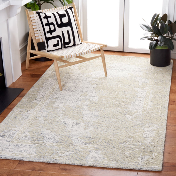 Safavieh Metro 905 Hand Tufted 100% Wool Pile Rug Grey / Ivory 100% Wool Pile MET905F-5