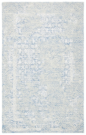 Safavieh Metro 905 Hand Tufted 100% Wool Pile Rug Blue / Ivory 100% Wool Pile MET905M-5