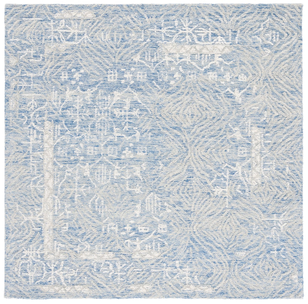 Safavieh Metro 905 Hand Tufted 100% Wool Pile Rug Blue / Ivory 100% Wool Pile MET905M-6SQ