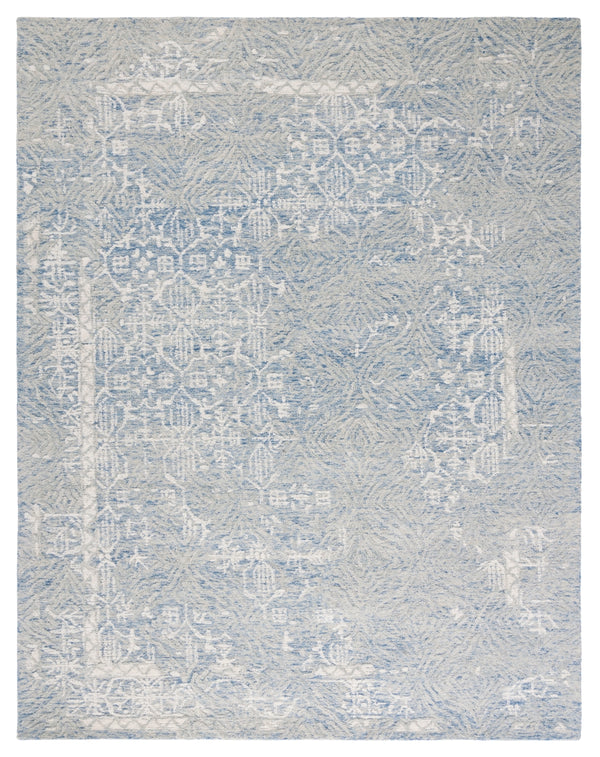Safavieh Metro 905 Hand Tufted 100% Wool Pile Rug Blue / Ivory 100% Wool Pile MET905M-8