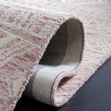 Safavieh Metro 906 Hand Tufted 100% Wool Pile Rug Dark Pink / Ivory 100% Wool Pile MET906U-5