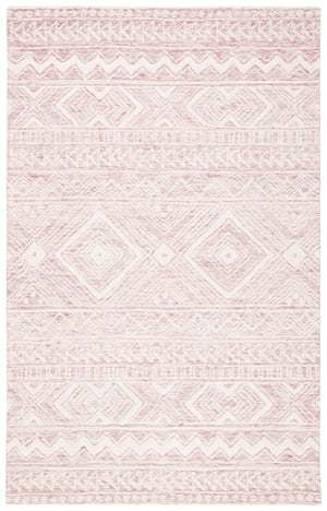 Safavieh Metro 906 Hand Tufted 100% Wool Pile Rug Dark Pink / Ivory 100% Wool Pile MET906U-5