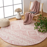 Safavieh Metro 906 Hand Tufted 100% Wool Pile Rug Dark Pink / Ivory 100% Wool Pile MET906U-6R