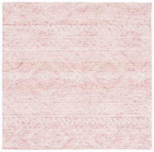 Safavieh Metro 906 Hand Tufted 100% Wool Pile Rug Dark Pink / Ivory 100% Wool Pile MET906U-6SQ