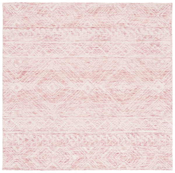 Safavieh Metro 906 Hand Tufted 100% Wool Pile Rug Dark Pink / Ivory 100% Wool Pile MET906U-6SQ