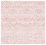 Safavieh Metro 906 Hand Tufted 100% Wool Pile Rug Dark Pink / Ivory 100% Wool Pile MET906U-6SQ