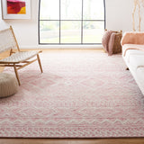 Safavieh Metro 906 Hand Tufted 100% Wool Pile Rug Dark Pink / Ivory 100% Wool Pile MET906U-8