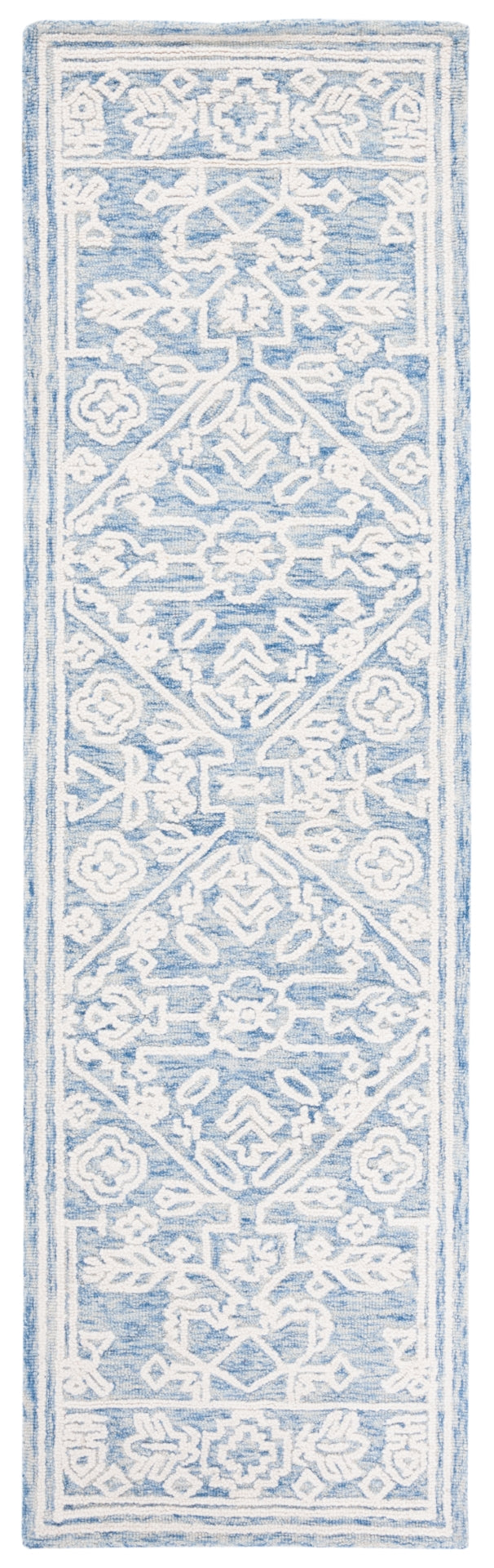 Safavieh Metro 907 Hand Tufted 100% Wool Pile Rug Blue / Ivory 100% Wool Pile MET907M-28