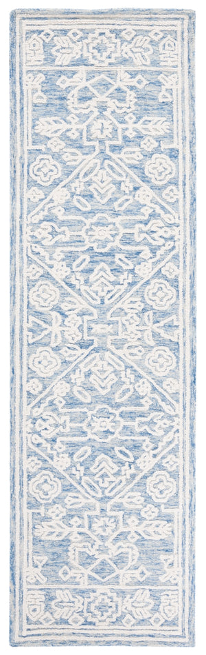 Safavieh Metro 907 Hand Tufted 100% Wool Pile Rug Blue / Ivory 100% Wool Pile MET907M-28