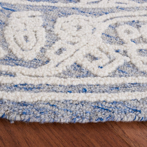 Safavieh Metro 907 Hand Tufted 100% Wool Pile Rug Blue / Ivory 100% Wool Pile MET907M-6R