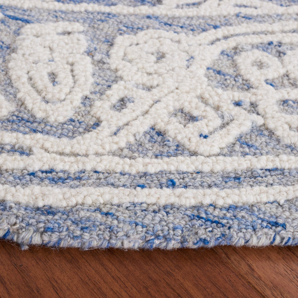 Safavieh Metro 907 Hand Tufted 100% Wool Pile Rug Blue / Ivory 100% Wool Pile MET907M-6R