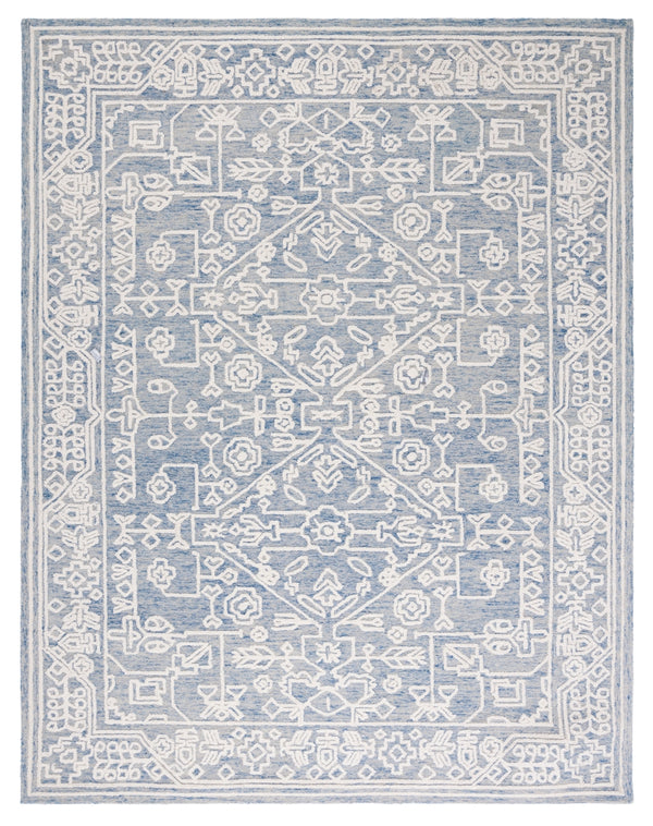 Safavieh Metro 907 Hand Tufted 100% Wool Pile Rug Blue / Ivory 100% Wool Pile MET907M-8
