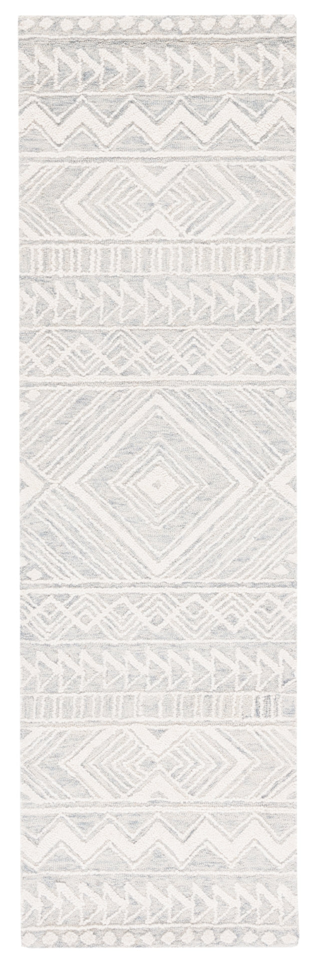 Safavieh Metro 908 Hand Tufted 100% Wool Pile Rug Light Grey / Ivory 100% Wool Pile MET908F-28