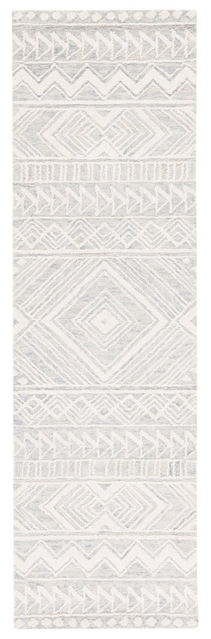 Safavieh Metro 908 Hand Tufted 100% Wool Pile Rug Light Grey / Ivory 100% Wool Pile MET908F-28
