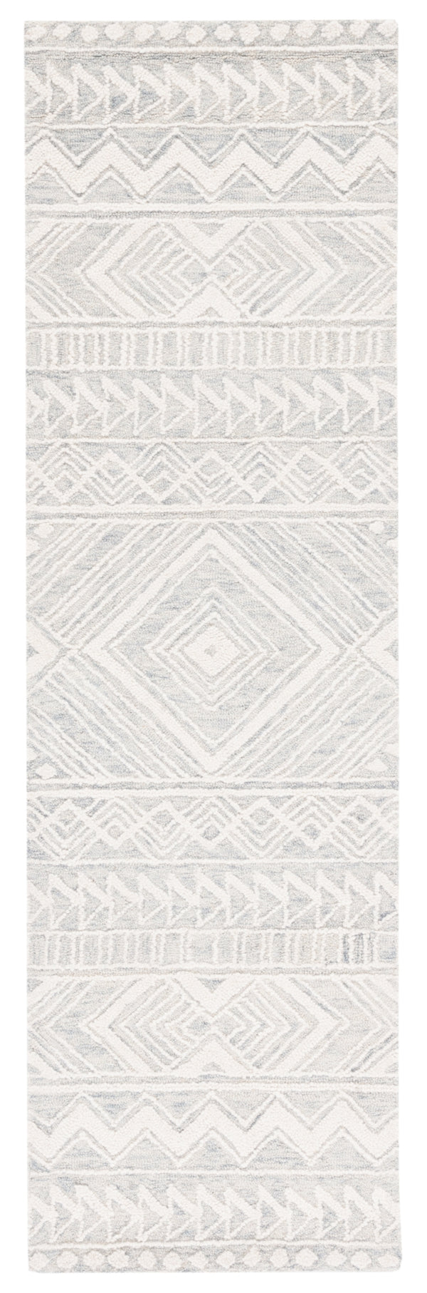 Safavieh Metro 908 Hand Tufted 100% Wool Pile Rug Light Grey / Ivory 100% Wool Pile MET908F-28