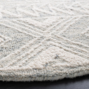 Safavieh Metro 908 Hand Tufted 100% Wool Pile Rug Light Grey / Ivory 100% Wool Pile MET908F-6R