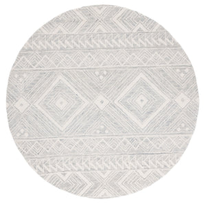 Safavieh Metro 908 Hand Tufted 100% Wool Pile Rug Light Grey / Ivory 100% Wool Pile MET908F-6R