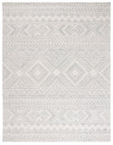 Safavieh Metro 908 Hand Tufted 100% Wool Pile Rug Light Grey / Ivory 100% Wool Pile MET908F-8
