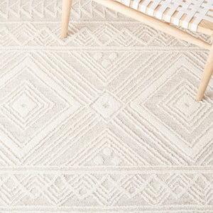 Safavieh Metro 908 Hand Tufted 100% Wool Pile Rug Grey / Ivory 100% Wool Pile MET908G-5