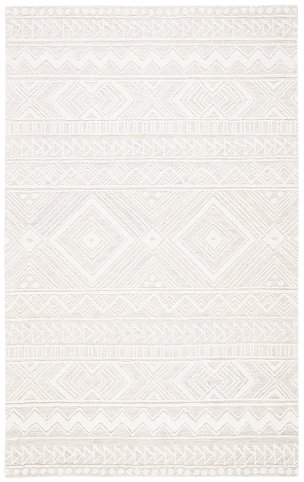 Safavieh Metro 908 Hand Tufted 100% Wool Pile Rug Grey / Ivory 100% Wool Pile MET908G-5
