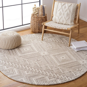 Safavieh Metro 908 Hand Tufted 100% Wool Pile Rug Grey / Ivory 100% Wool Pile MET908G-6R