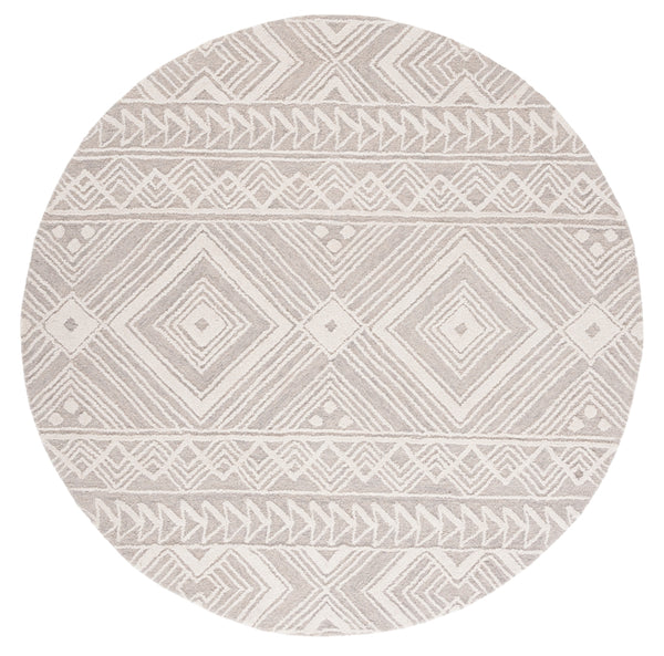 Safavieh Metro 908 Hand Tufted 100% Wool Pile Rug Grey / Ivory 100% Wool Pile MET908G-6R
